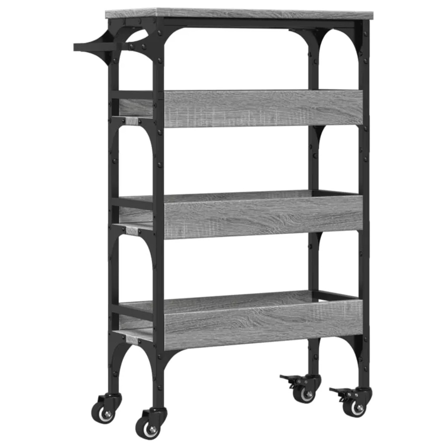 vidaXL Küchenwagen Grau Sonoma 53x20x76 cm Holzwerkstoff 842354