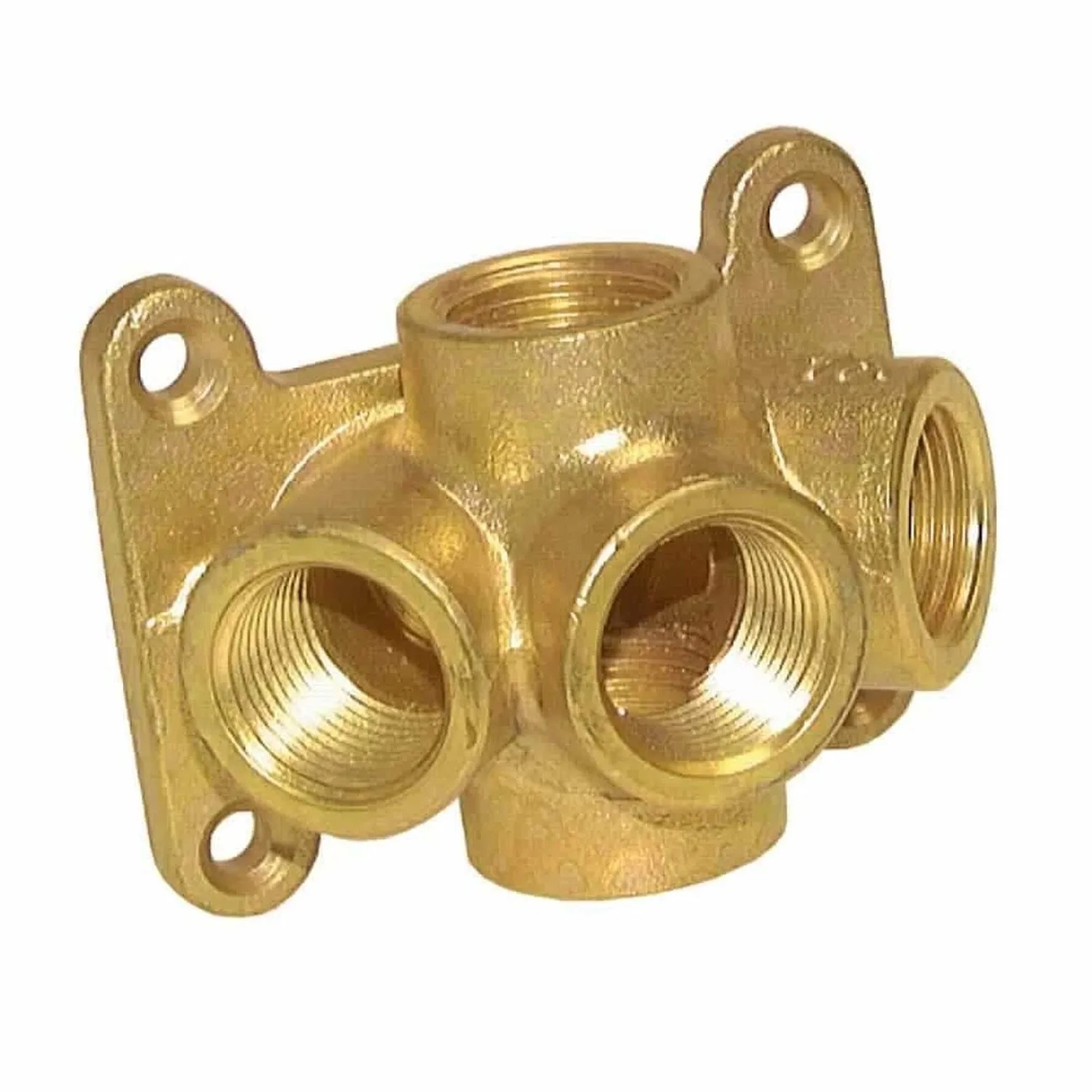 Klasebo Druckluft Wanddose Messing 5-fach 1/2 Zoll Innengewinde