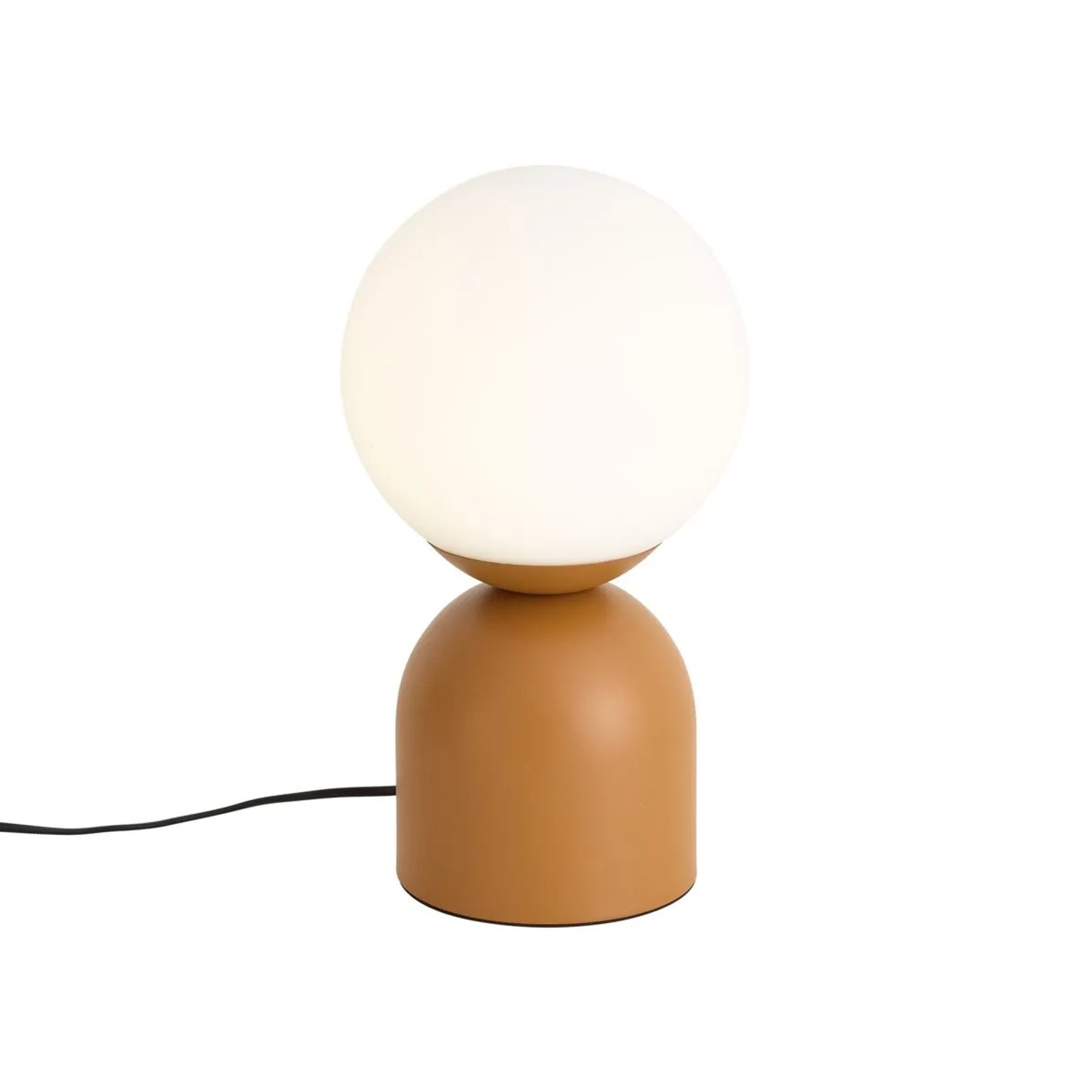 QAZQA Hotel Chic Tischleuchte Orange mit Opalglas Pallon Trend