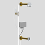 Delabie TEMPOMATIC DU-Kombi G1/2B Hinterwandmontage 230/12 V, Brause ROUND_3