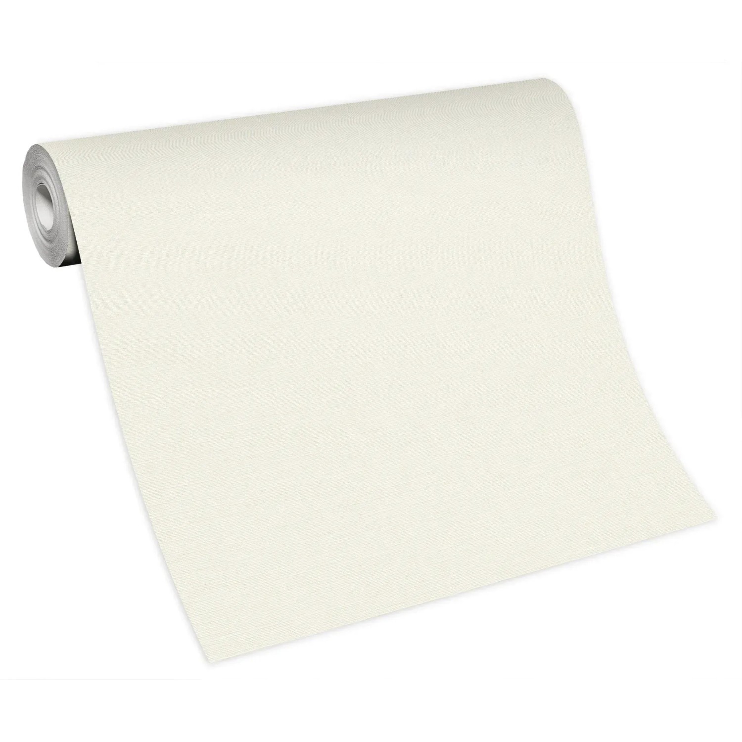 Rolle Erismann Vliestapete Casual Chic, 10,05x0,53m, Uni Weiß mit Textilstruktur.