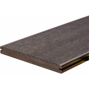 Elephant WPC Terrassendiele basicDeck XL Wenge, geriffelte Oberfläche.