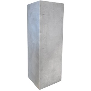 Graue Mauerscheiben-Ecke aus Beton, 155x50x50 cm, für Einfassungen und Mauersysteme.