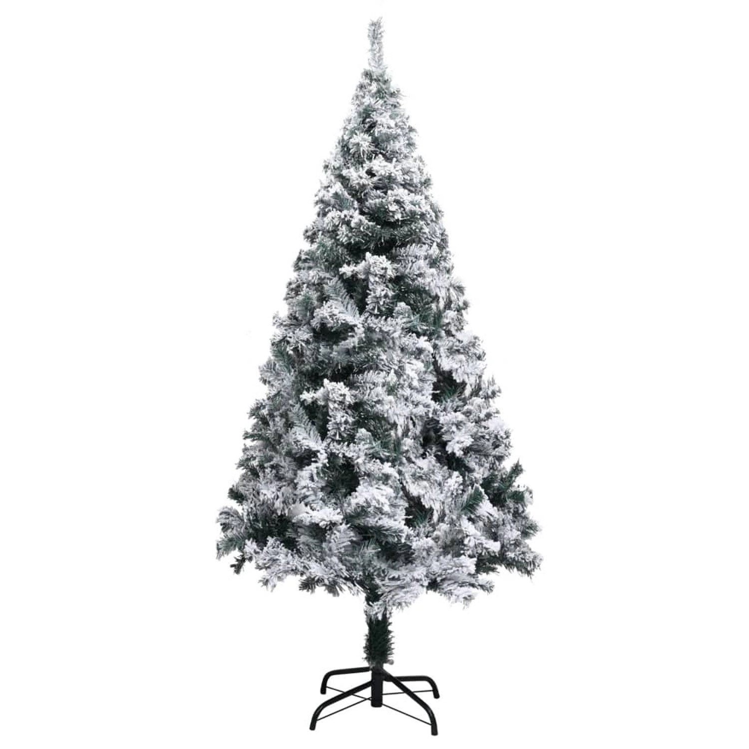 vidaXL Künstlicher Weihnachtsbaum Beschneit Grün 150 cm PVC