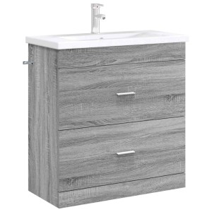 vidaXL Badunterschrank Grau Sonoma 78,5 x 37,5 x 81 cm Holzwerkstoff 890717