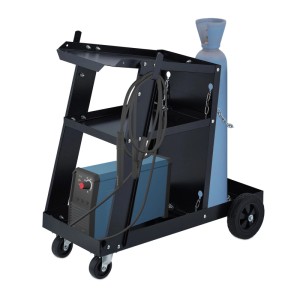 Relaxdays Schweißwagen Stahl Schwarz mit 3 Ablagen 69 cm x 40 cm x 71 cm 10,3 kg