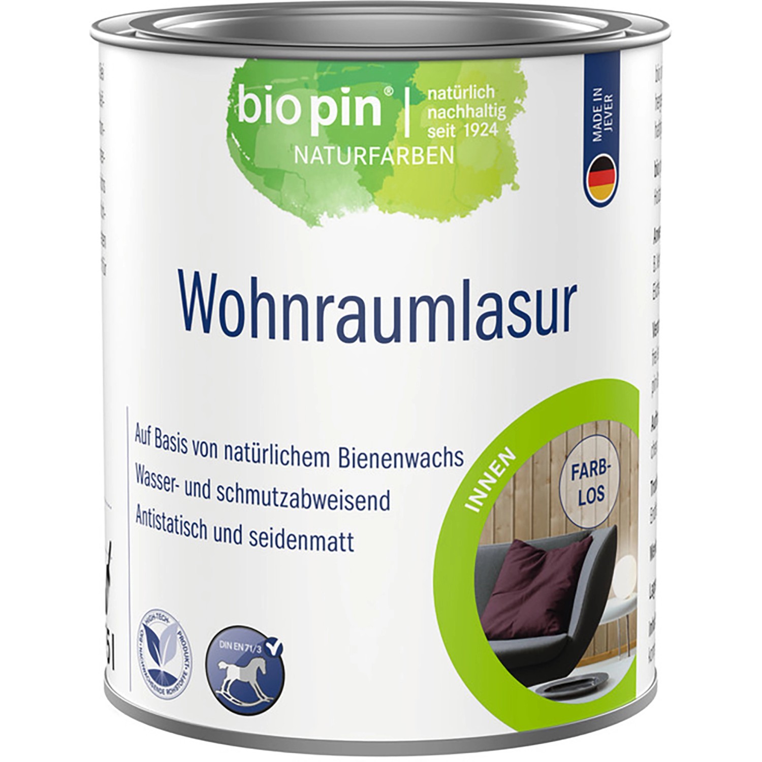 Biopin Wohnraumlasur Transparent 375 ml