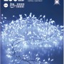 LED Lichterkette Cluster mit 200 kaltweißen LEDs und Silberdraht für den Innenbereich.