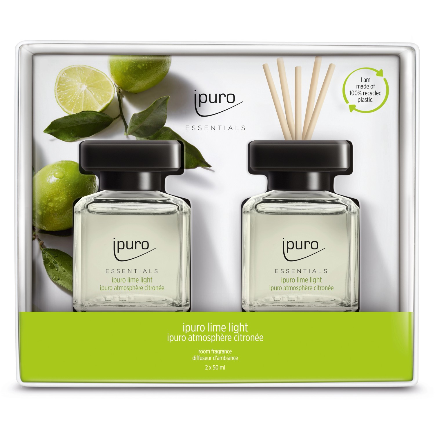 ipuro ESSENTIALS Raumduft Lime Light  2x50ml