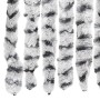 Hell- und dunkelgrauer Insektenschutz-Vorhang aus Chenille (100x220 cm) für Fenster.