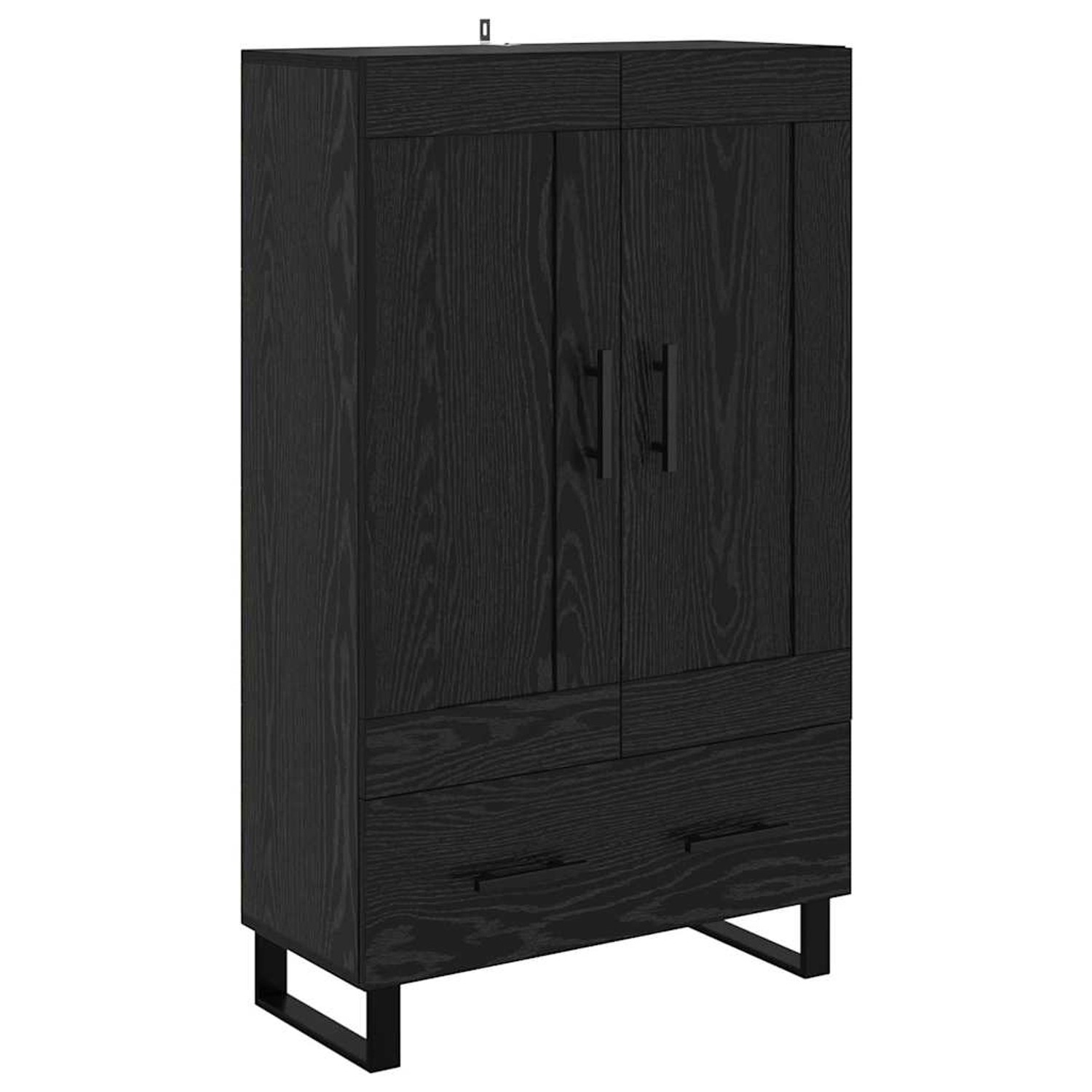 vidaXL Highboard Schwarz Eichen-Optik 69,5 x 31 x 115 cm Holzwerkstoff 8825 günstig online kaufen
