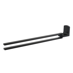 Spirella Taku Handtuchstange, 2-armig, schwarz matt, zur Wandmontage.