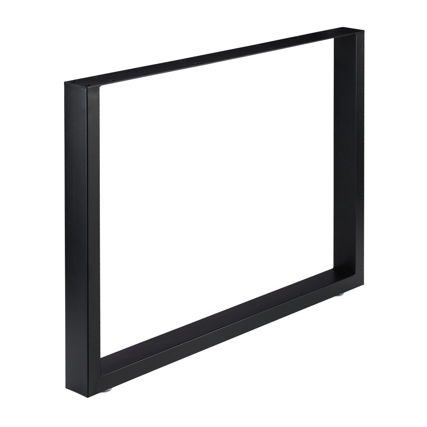 Relaxdays 2er Set Tischkufen Stahl Schwarz Antirutsch 100 x 72 cm
