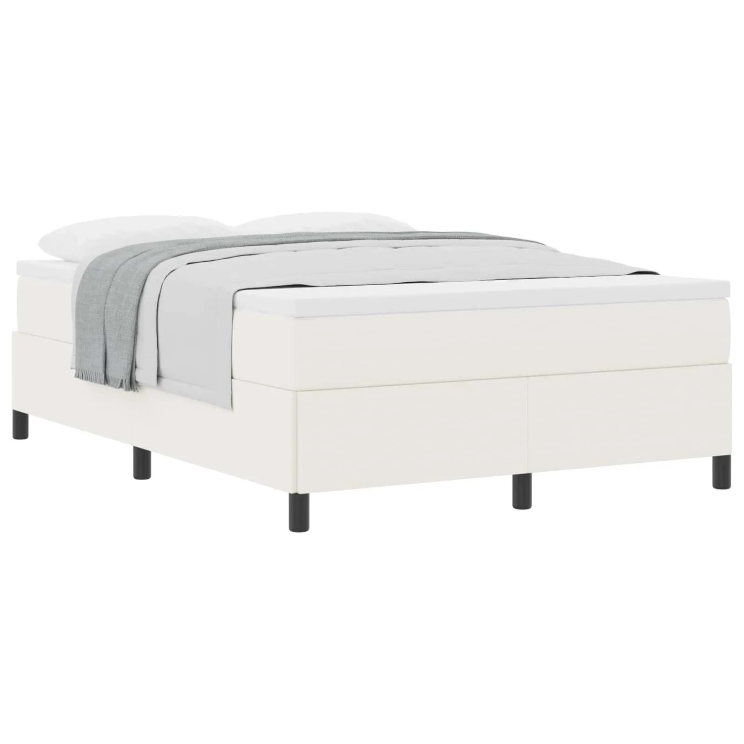 vidaXL Boxspringbett Creme 140 x 200 cm Cordstoff 42006974