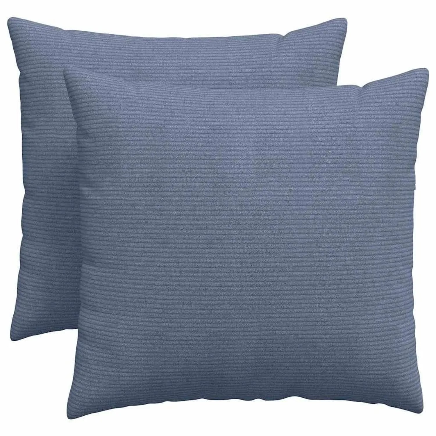vidaXL Sofakissen 2 Stück Blau 50 x 50 cm Cordstoff 42013992