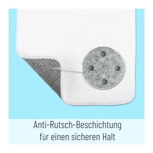 Detailaufnahme der rutschfesten Unterseite des Sanilo Badteppich Lumber 50x80 cm.