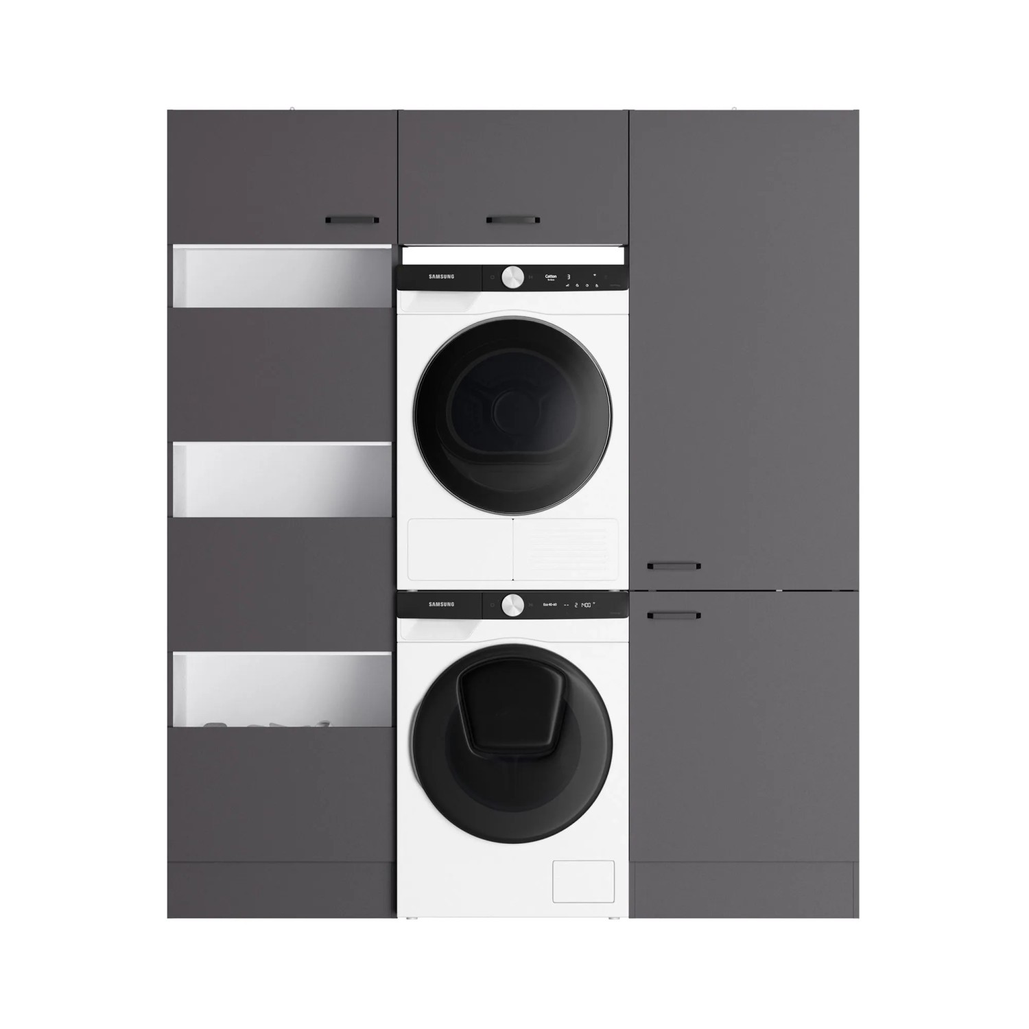 OPTIFIT Waschsäulen-Set Kiel420 183,2 x 210 x 57,1 cm Anthrazit Matt