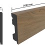 Selit Sockelleiste Selitstyle® FBL50 Eiche Padua, Profilansicht mit Maßen.