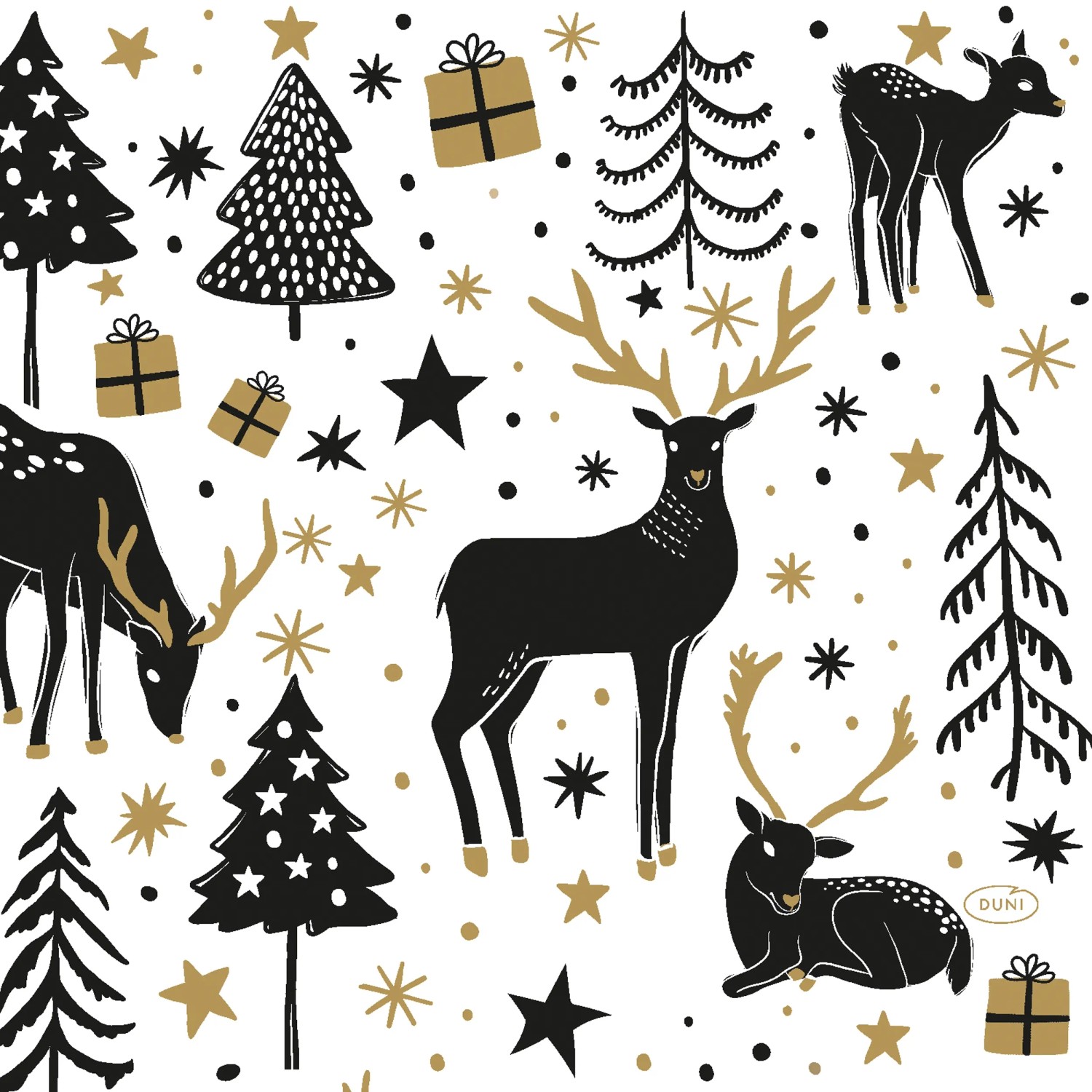 Duni Servietten Dessin Magic Winter 33 cm x 33 cm 20 Stück FSC®