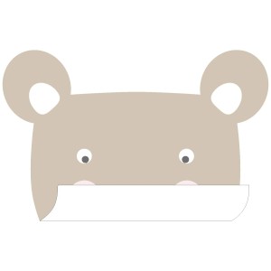 ESTAhome Wandtattoo Tierkopf in Beige, 70x55 cm, für Kinderzimmer.