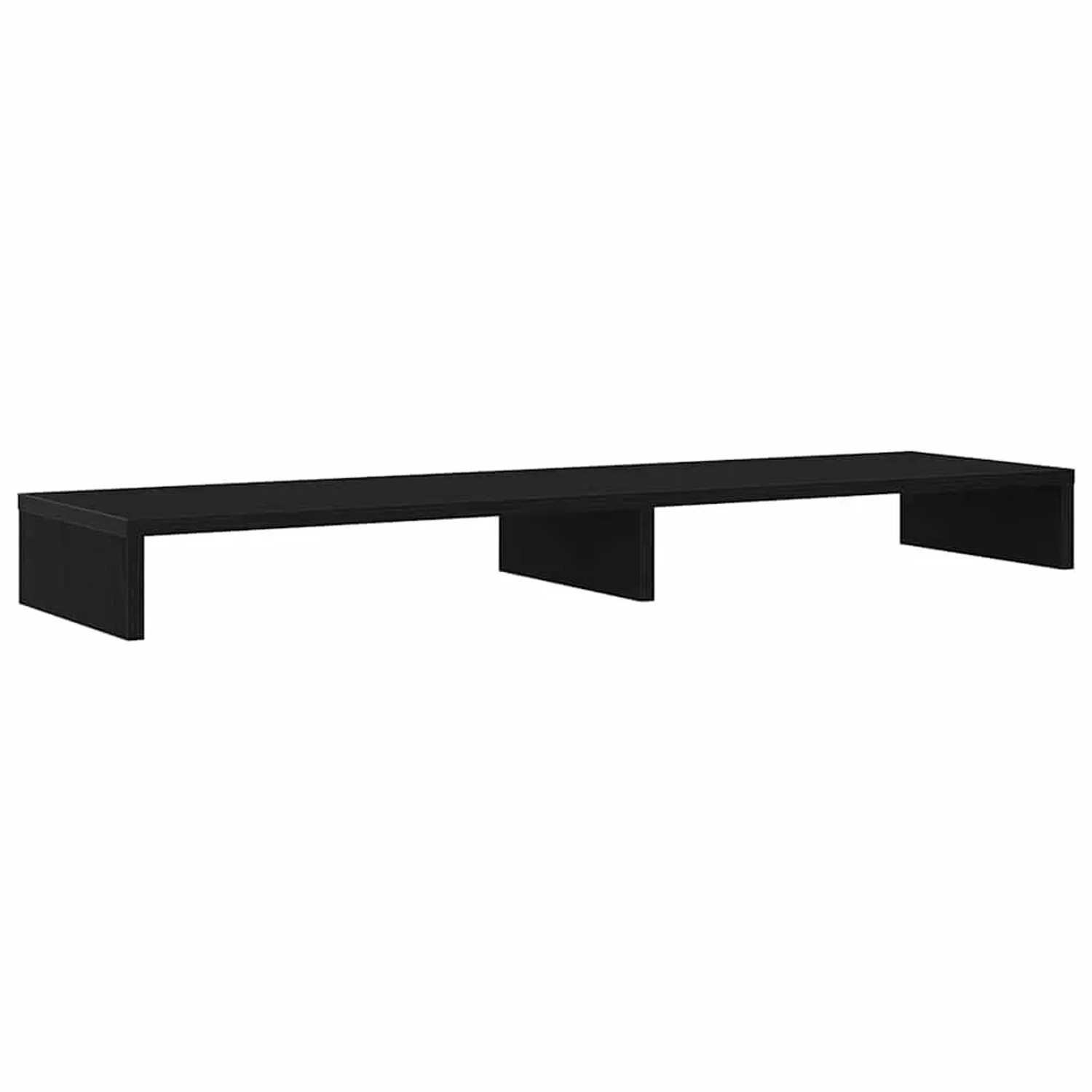vidaXL Monitorständer Schwarz Eichen-Optik 100x27x10 cm Holzwerkstoff 868084