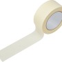 Beige Malerkrepp-Rolle, 50 mm breit, teilweise abgerollt. Für präzises Abkleben bei Malerarbeiten.