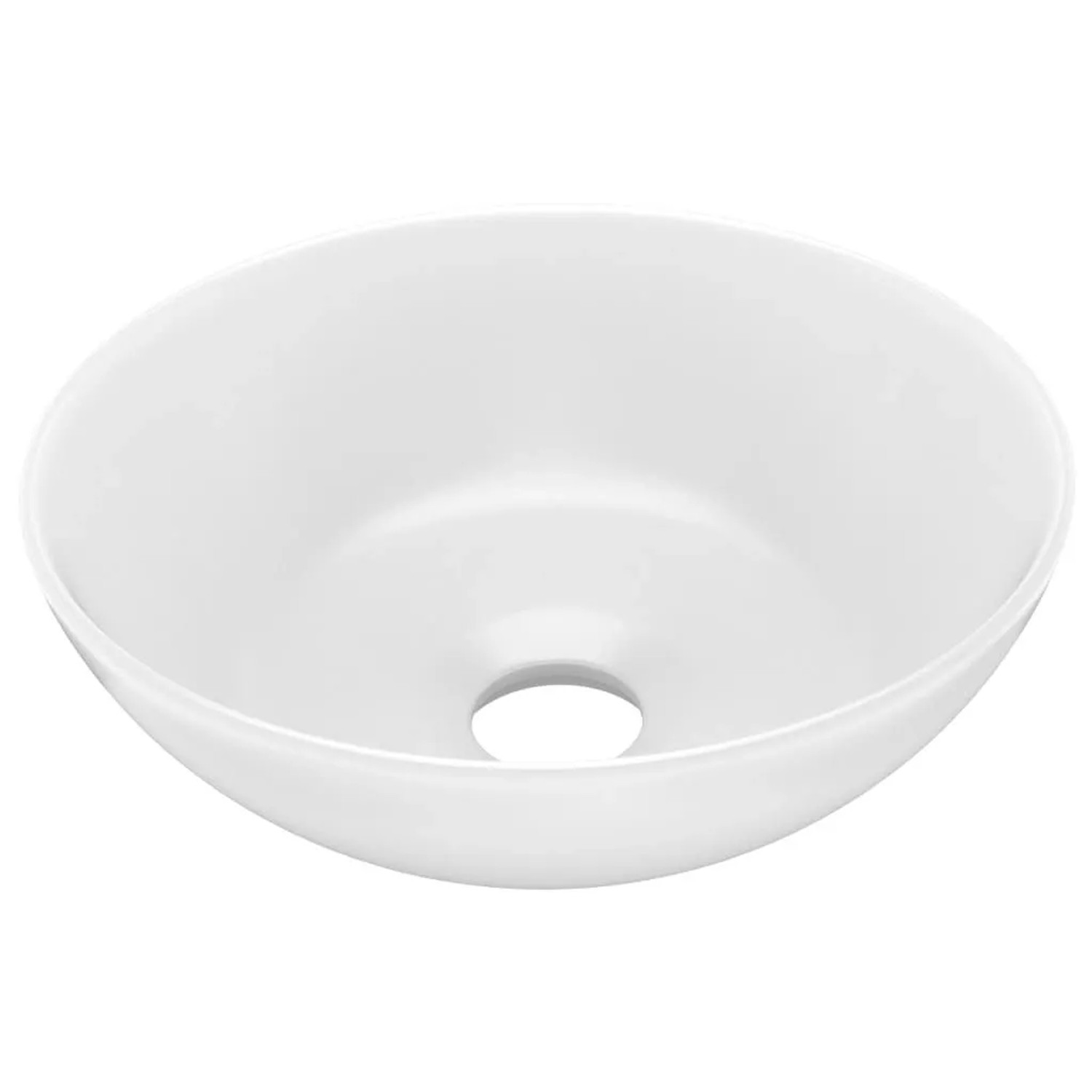 vidaXL Waschbecken Keramik MattWeiß Rund 146976 günstig online kaufen