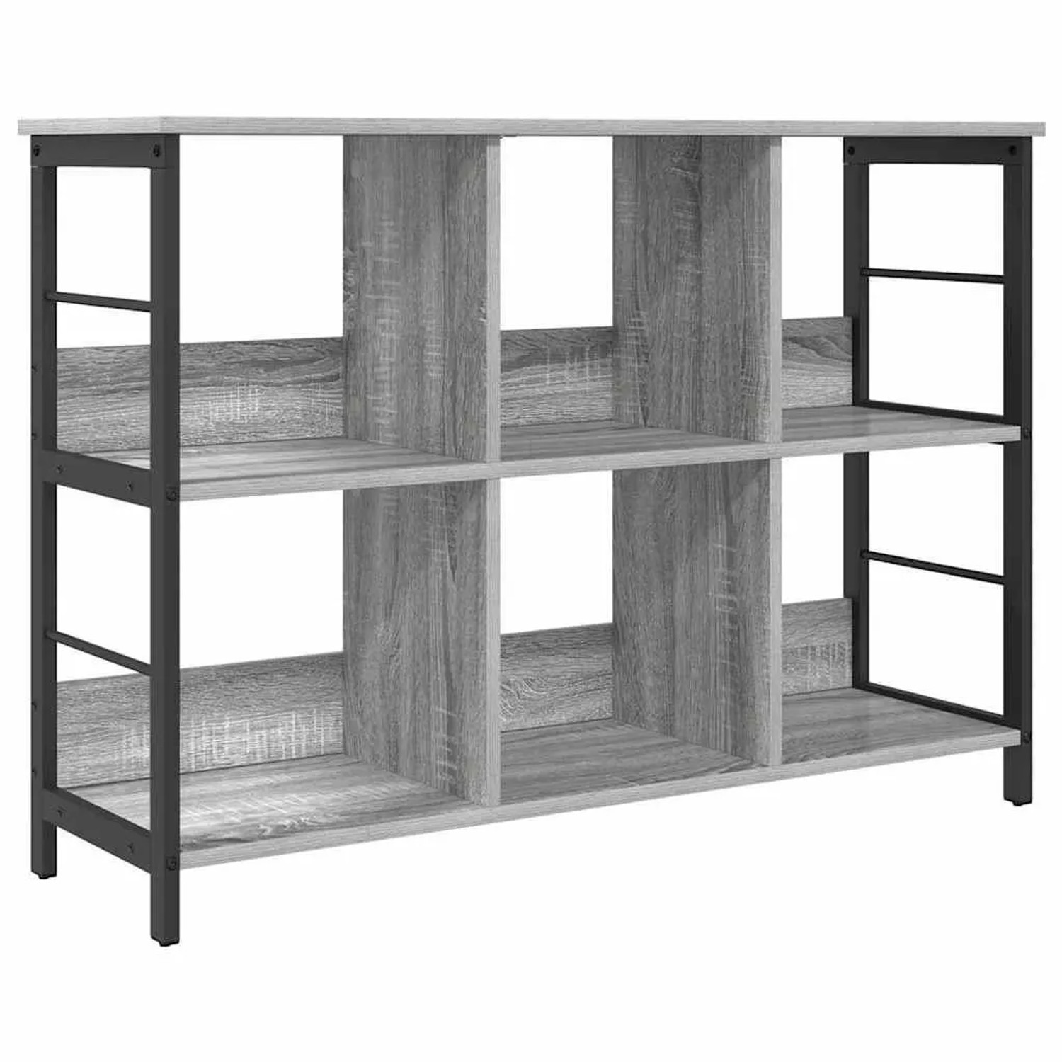 vidaXL Bücherregal Graues Sonoma 102 x 32 x 72,5 cm Holzwerkstoff 884015 günstig online kaufen