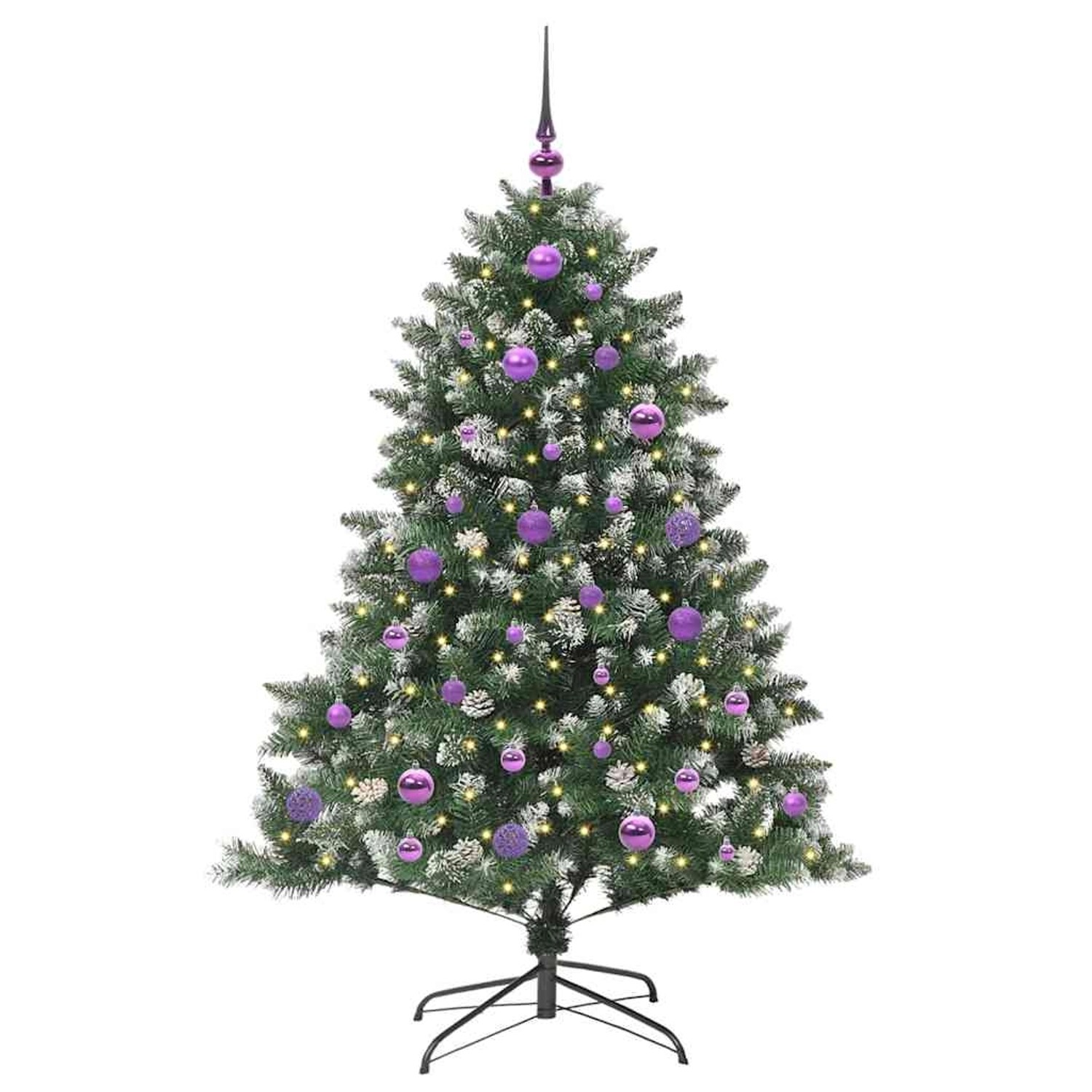 vidaXL Künstlicher Weihnachtsbaum mit 150 LEDs Grün 105 x 105 x 150 cm 3395227