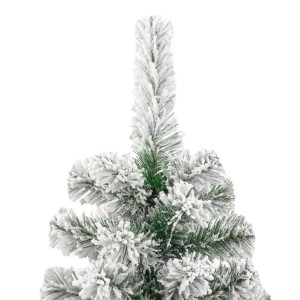 Detailaufnahme: Beschneiter, künstlicher Weihnachtsbaum (180 cm) mit grünen Nadeln.