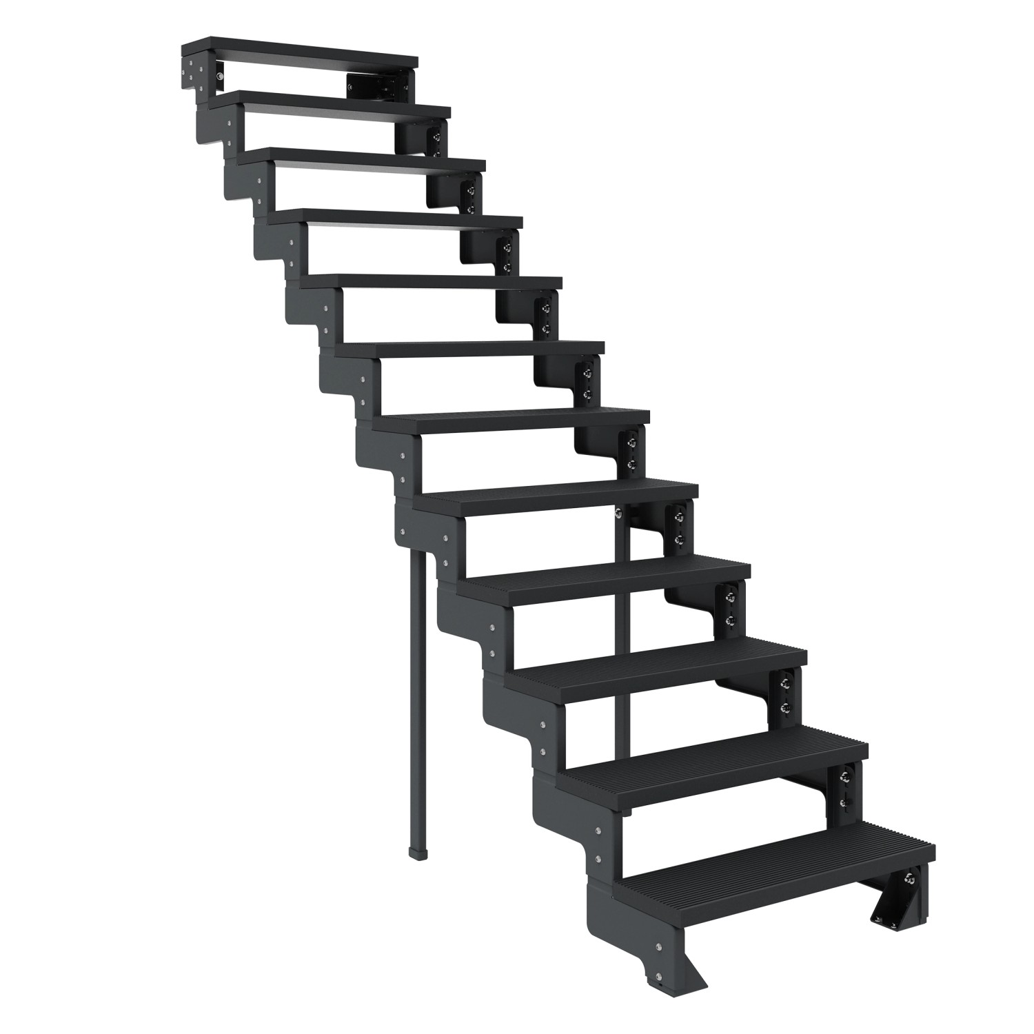 Dolle Außentreppe Gardentop Anthrazit 12 Stufen 80 cm Anthrazit Ohne Geländ günstig online kaufen