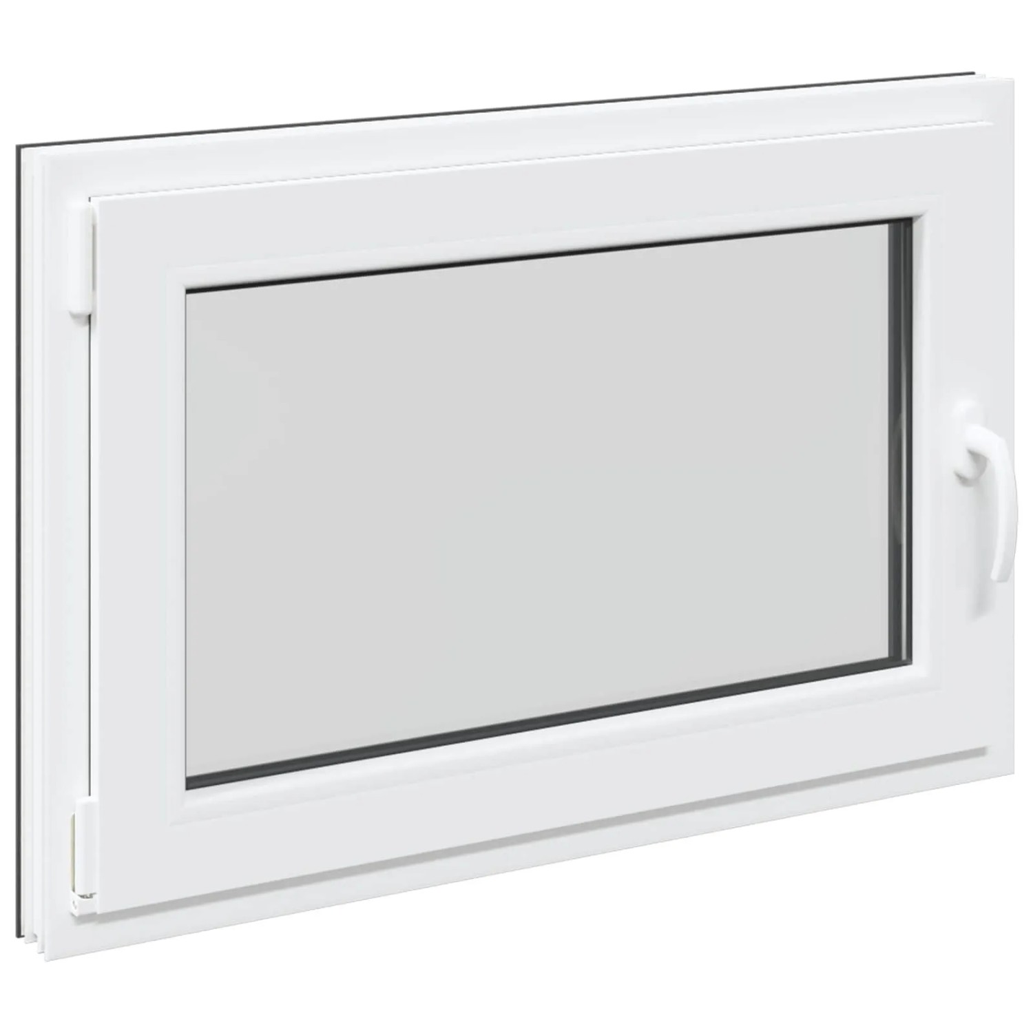 vidaXL Kellerfenster RISOR Anthrazit 90 x 70 cm PVC und Glas 42047289