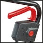 Detailaufnahme: Einhell GC-RT 1545 M Elektro-Motorhacke, roter Sicherheitsschalter und Griff.