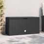 Anthrazitfarbene furnicato Gartenbox (114x47x60 cm) zur Aufbewahrung im Garten.