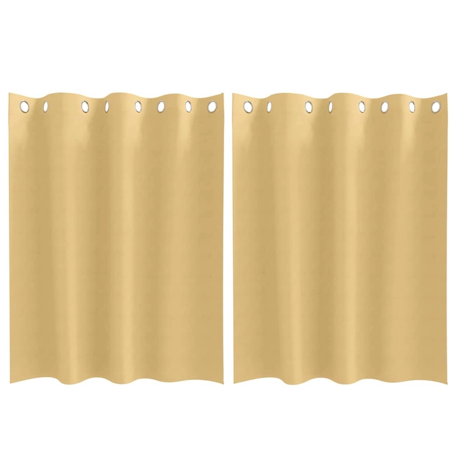 vidaXL Verdunkelungs-Vorhänge mit Ringen Beige Polyester 4107313 günstig online kaufen