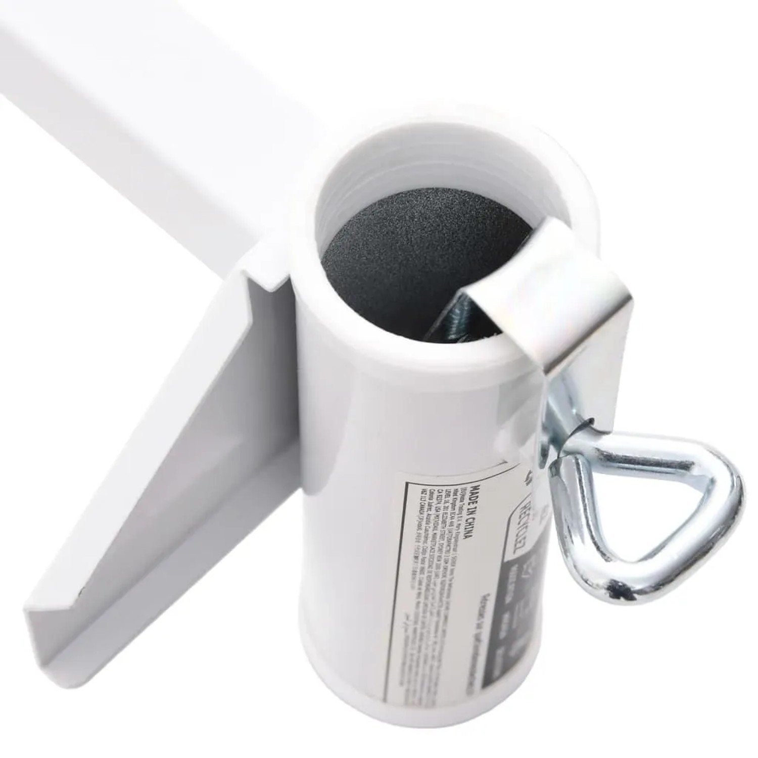 vidaXL Sonnenschirmhalter für Balkon Weiß 38 mm Stahl 4003385_4