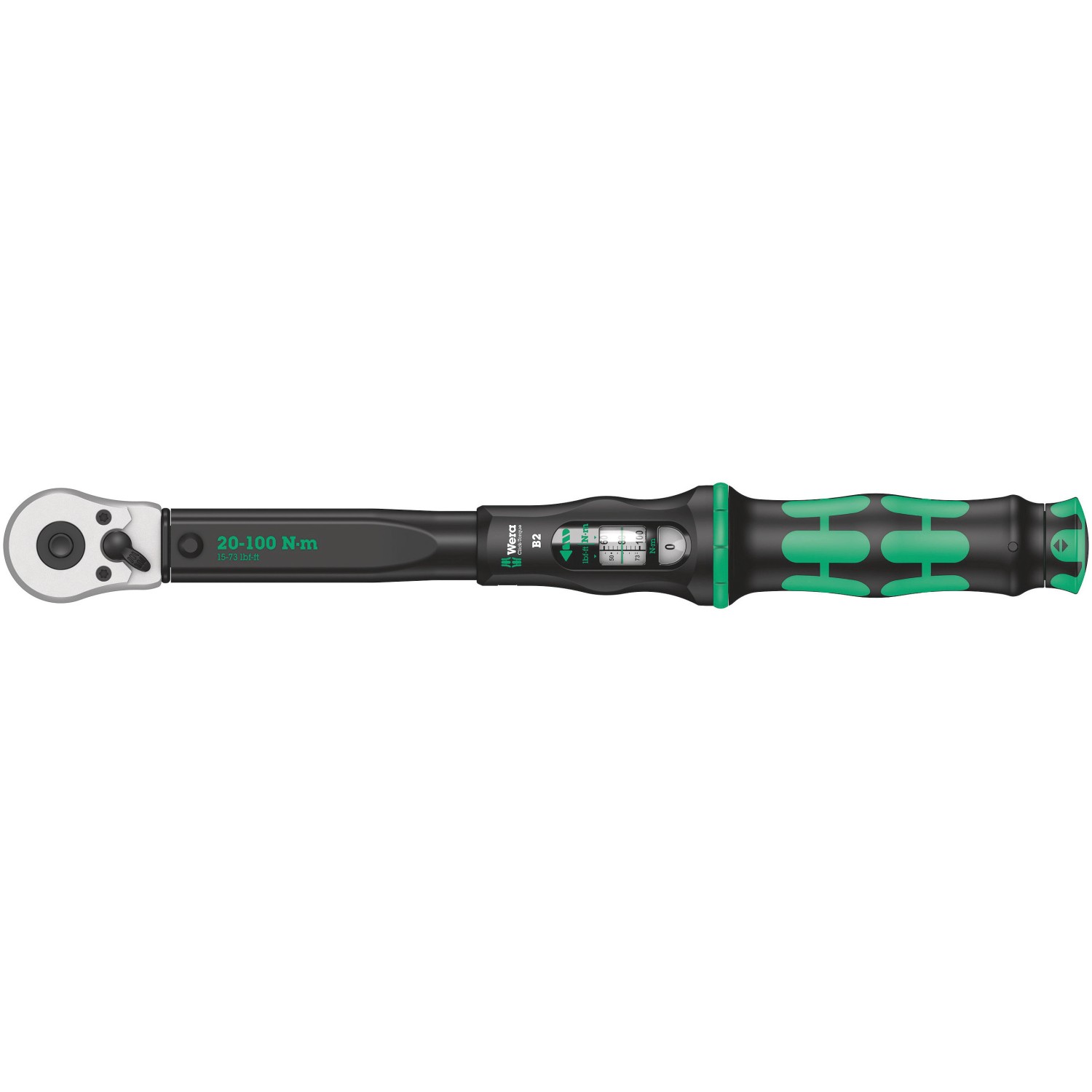 Wera Click-Torque B 2 Drehmomentschlüssel mit Umschaltknarre mit 9 mm (3/8 Zoll)