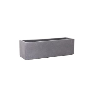 Grauer Vivanno Blumenkasten Flobo, 60 cm, aus robustem Beton für Balkon, Terrasse und Garten.