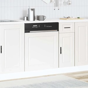 vidaXL Geschirrspülerblende Porto Weiß 60x1,5x67 cm Holzwerkstoff 854137