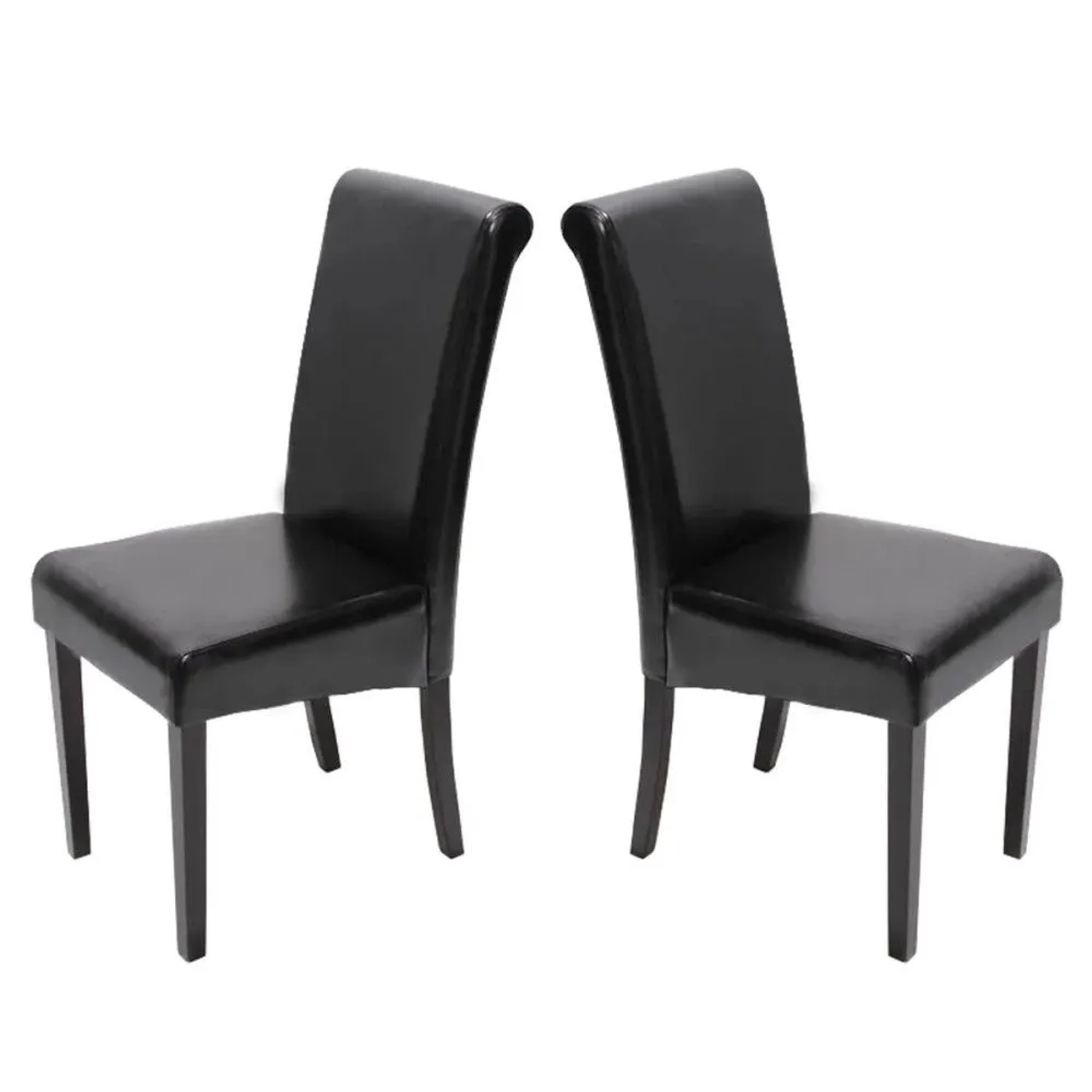 MCW Esszimmerstuhl Lecce II 2er-Set Schwarz Dunkle Beine