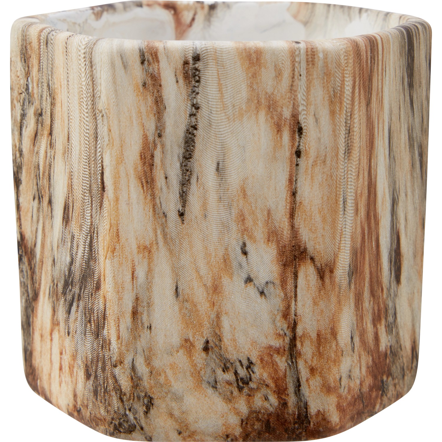 Pflanzgefäß Marmor 8,2 cm x 9 cm x 9 cm Mehrfarbig Weiß-Braun