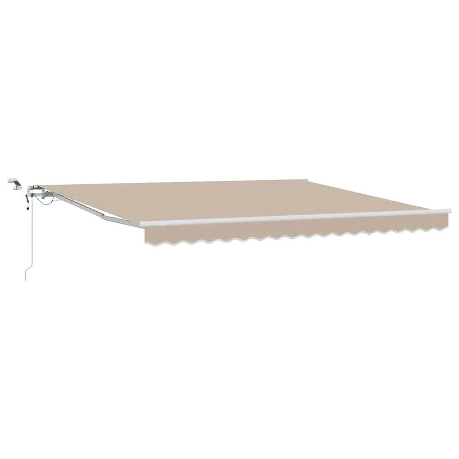 vidaXL Einziehbare Markise Beige 400 x 300 cm Polyester und Metall 3330610