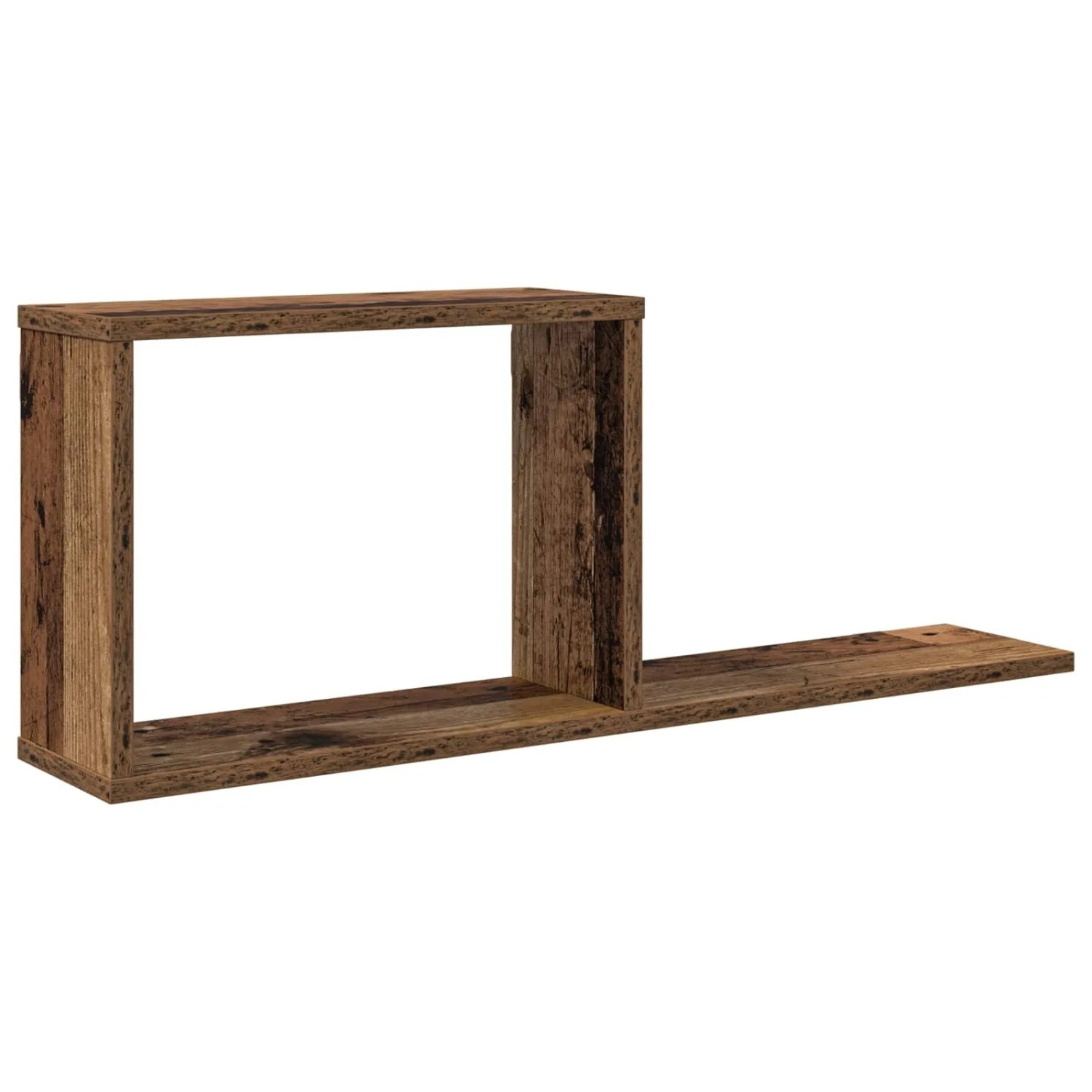 vidaXL Schweberegale Altholz 80 x 15 x 30 cm Holzwerkstoff 8012328