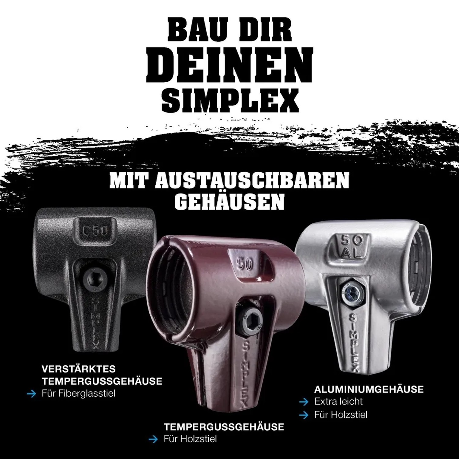 Halder Simplex ErsatzStiel aus Fiberglas Kopf 80mm Stiel 400mm_3
