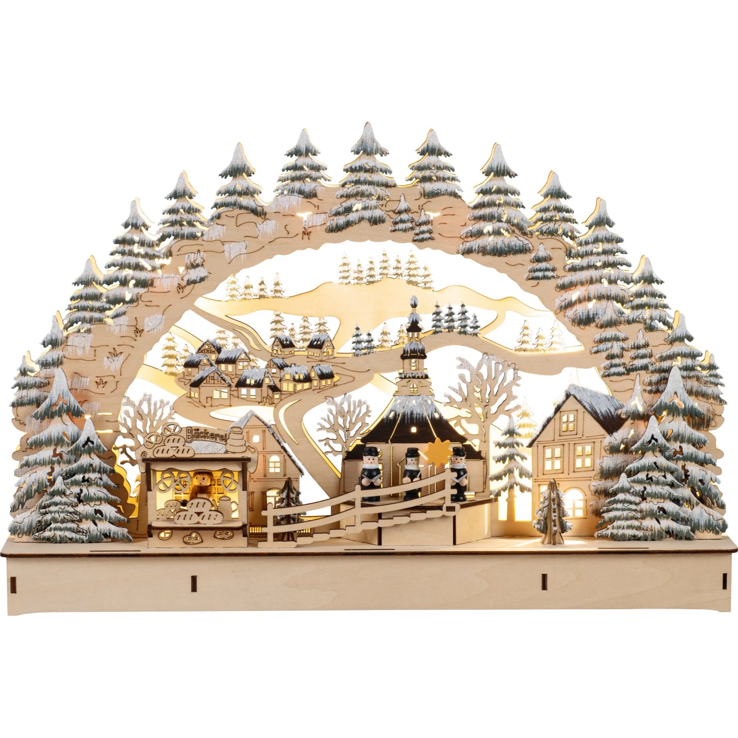 HGD LED-Lichterbogen Dorf Seiffen 44,5 cm x 7 cm x 29,5 cm