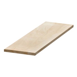 Unbehandelte Leimholzplatte aus Paulownia, 200x40x1,8 cm, ideal für Regalböden und Möbelbau.