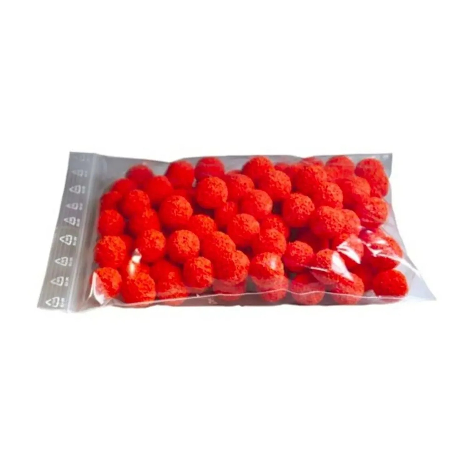 Ich-Zapfe Reinigungsschwämmchen, 100 rote Schwammgummikugeln (9,5 mm) für 7 mm Leitungen im Beutel.