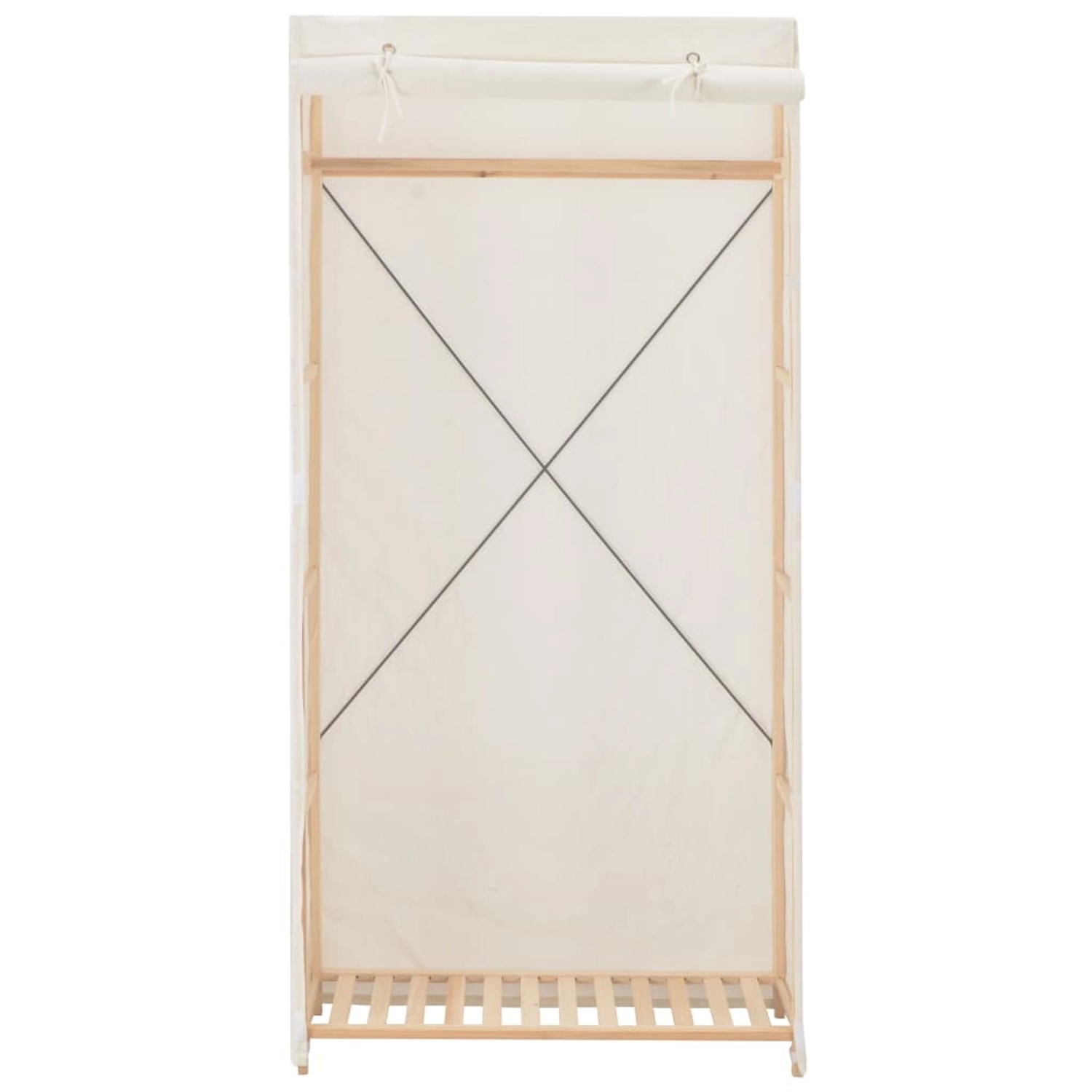 vidaXL Kleiderschrank Weiß 79 x 40 x 170 cm Stoff günstig online kaufen