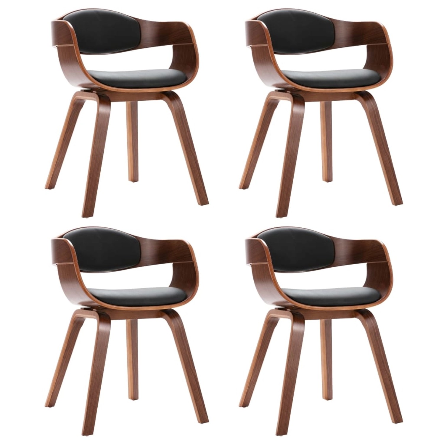 vidaXL Esszimmerstühle 4 Stk Bugholz und Kunstleder 3054812 günstig online kaufen