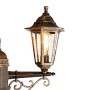 Antike goldene Außenlaterne New Haven mit 3 Lampen, geeignet für den Außenbereich.